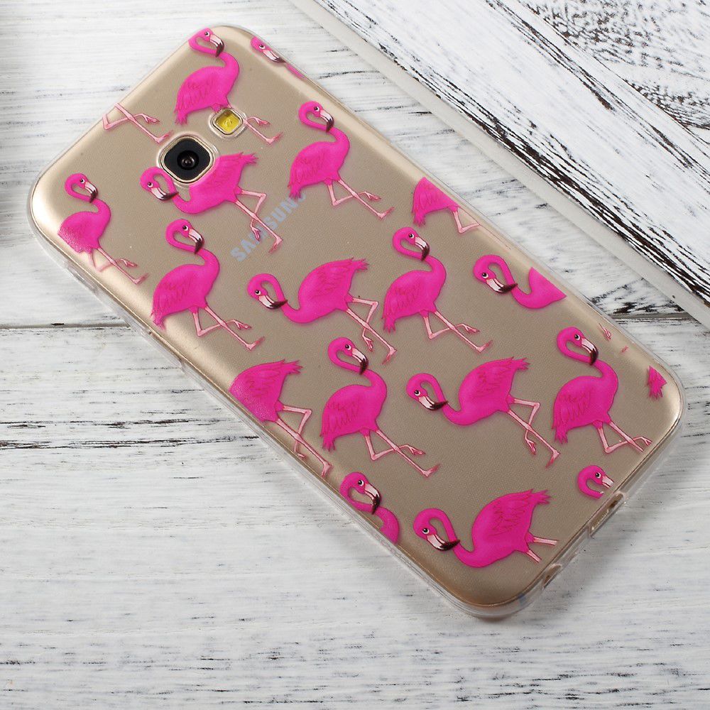 Samsung Galaxy A5 (2017) TPU Hoesje Flamingos afbeelding 2