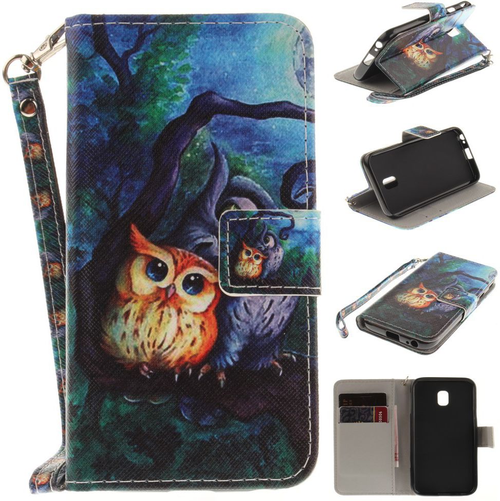 Samsung Galaxy J3 (2017) Portemonnee Hoesje met Uil Print afbeelding 10