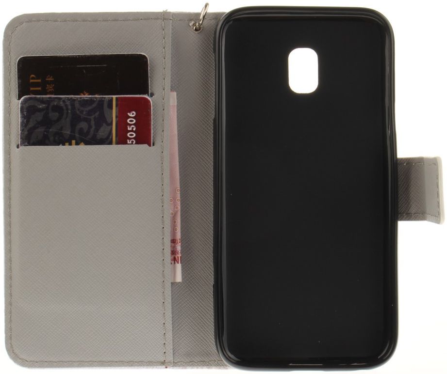 Samsung Galaxy J3 (2017) Portemonnee Hoesje met Uil Print afbeelding 3