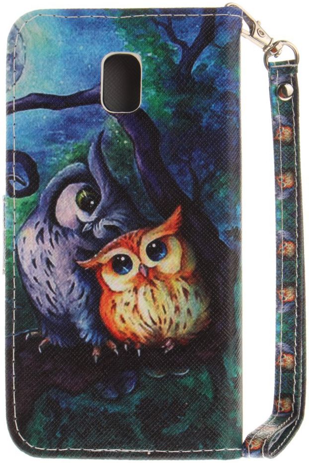Samsung Galaxy J3 (2017) Portemonnee Hoesje met Uil Print afbeelding 4