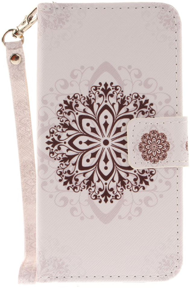 Samsung Galaxy J3 (2017) Portemonnee Hoesje met Bloem Print afbeelding 1