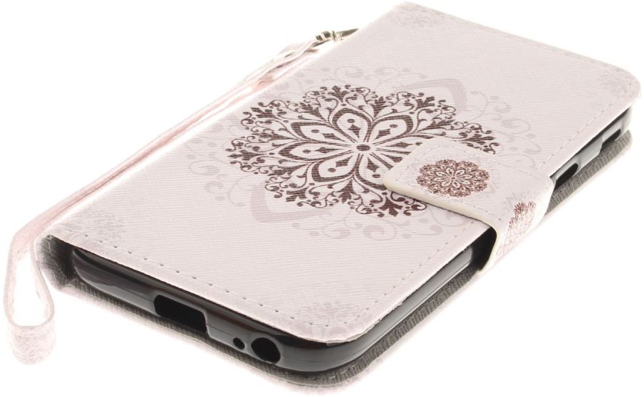 Samsung Galaxy J3 (2017) Portemonnee Hoesje met Bloem Print afbeelding 5