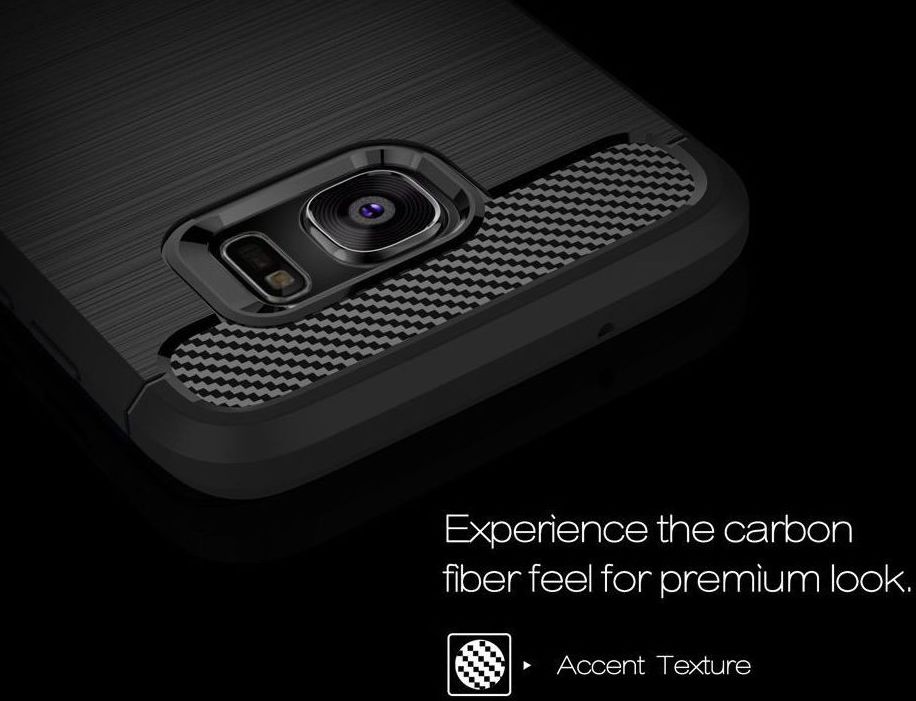 Samsung Galaxy S7 Edge Geborsteld TPU Hoesje Blauw afbeelding 6