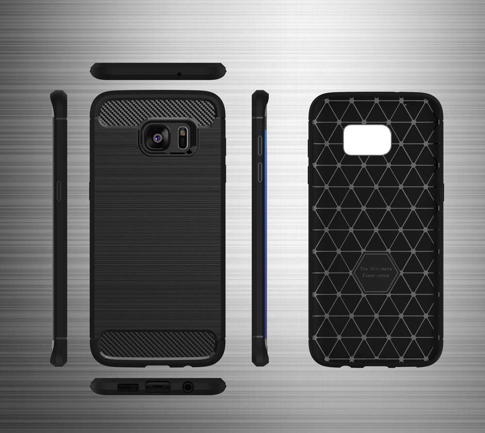 Samsung Galaxy S7 Edge Geborsteld TPU Hoesje Blauw afbeelding 8