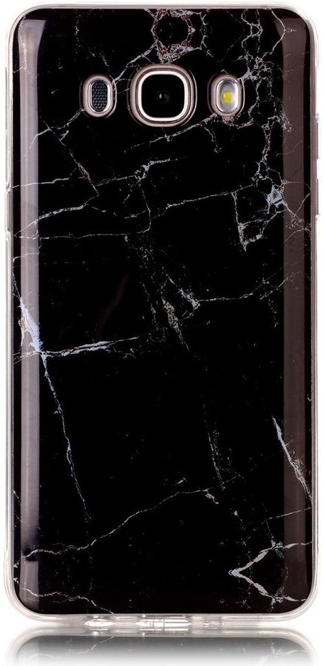 Samsung Galaxy J5 (2016) TPU Hoesje Marmer Zwart afbeelding 3