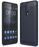 Nokia 8 Geborsteld TPU Hoesje Blauw
