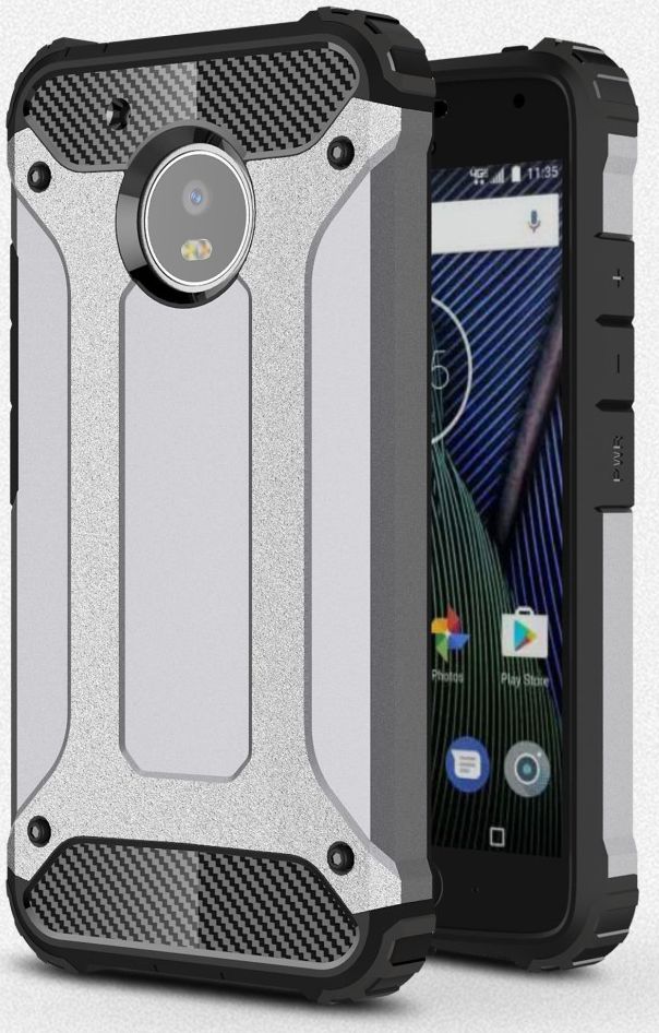 Motorola Moto G5 Hybride Hoesje Grijs afbeelding 1