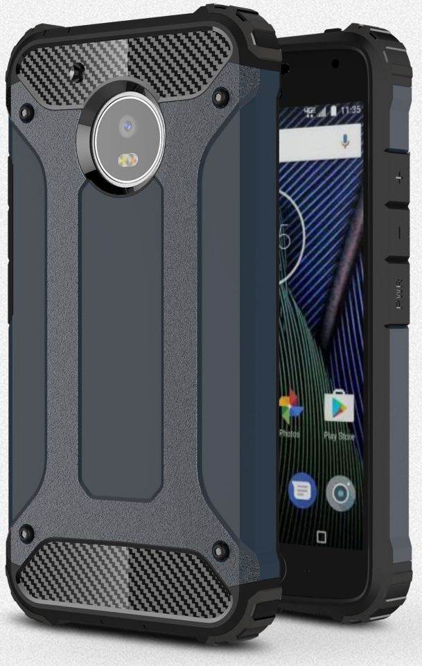 Motorola Moto G5 Hybride Hoesje Blauw afbeelding 1