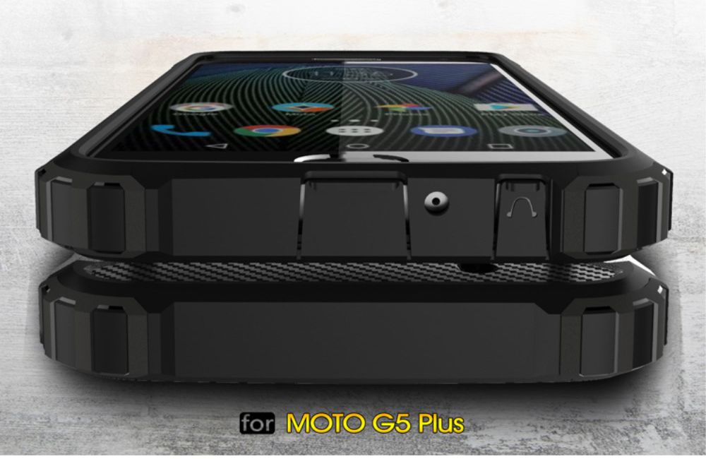 Motorola Moto G5 Plus Hybride Hoesje Blauw afbeelding 5