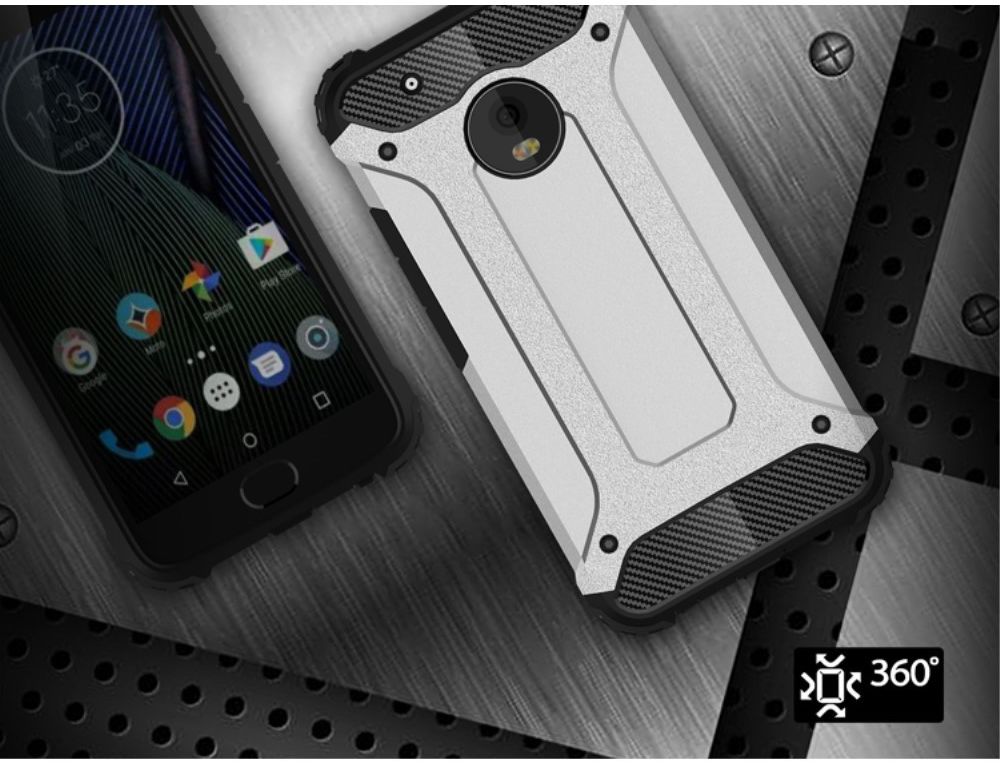 Motorola Moto G5 Plus Hybride Hoesje Blauw afbeelding 6