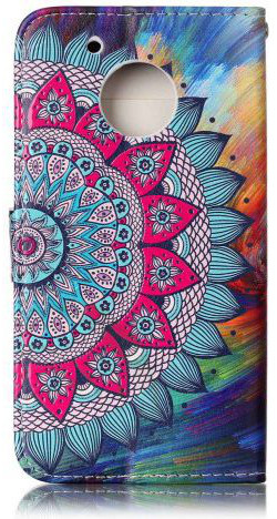 Motorola Moto G5 Portemonnee Hoesje met Bloem Print afbeelding 4