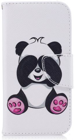 Samsung Galaxy A3 (2017) Portemonnee Hoesje met Panda Print afbeelding 1