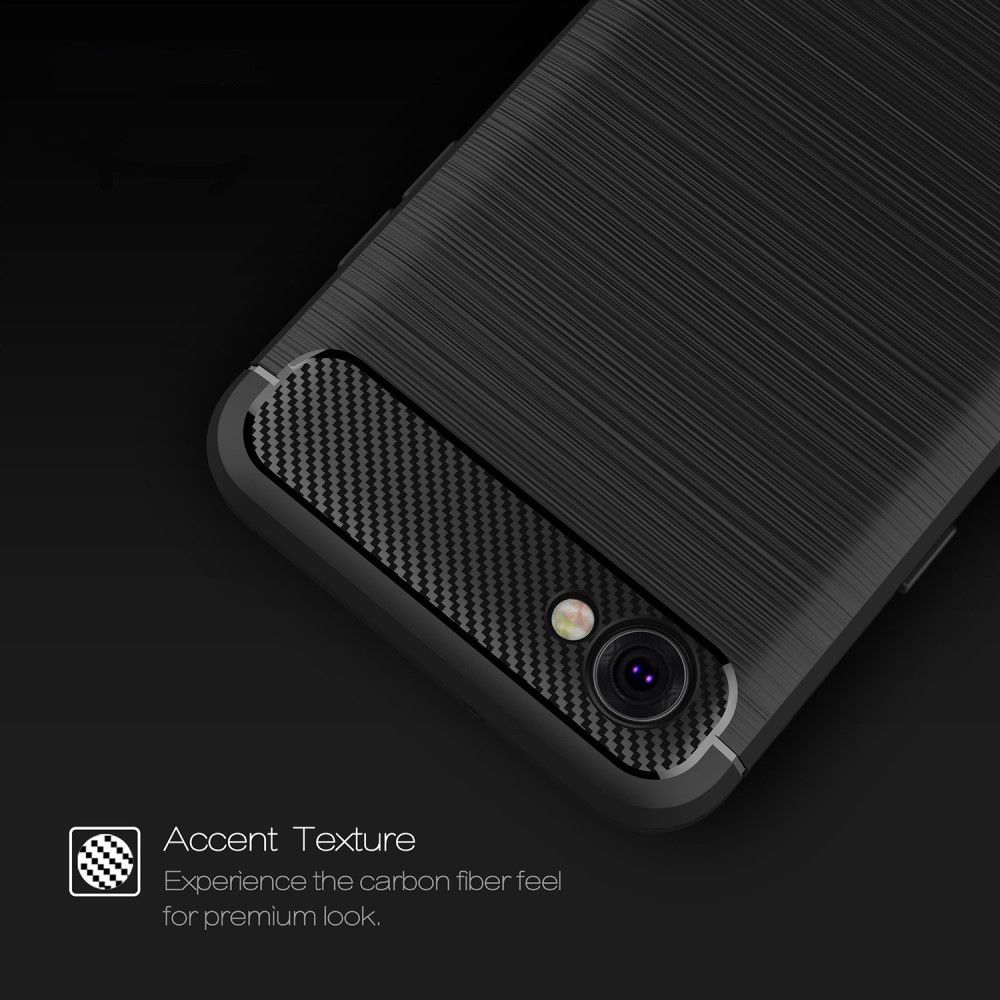 LG Q6 Geborsteld TPU Hoesje Zwart afbeelding 9