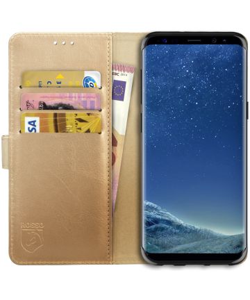 Rosso Element Samsung Galaxy S8 Hoesje Book Cover Goud Hoesjes