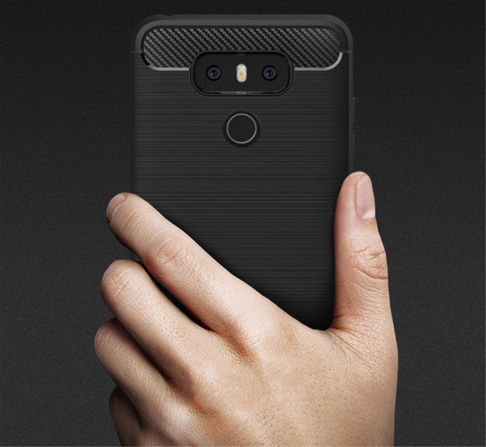 LG G6 Geborsteld TPU Hoesje Grijs afbeelding 5