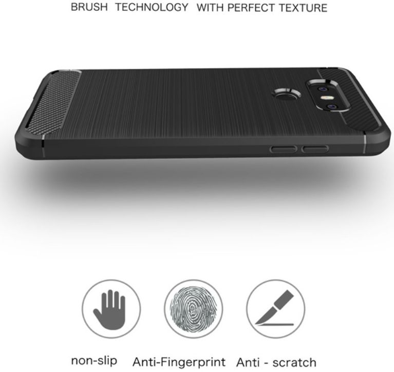 LG G6 Geborsteld TPU Hoesje Grijs afbeelding 6