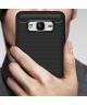 Samsung Galaxy Grand Prime Geborsteld TPU Hoesje Zwart