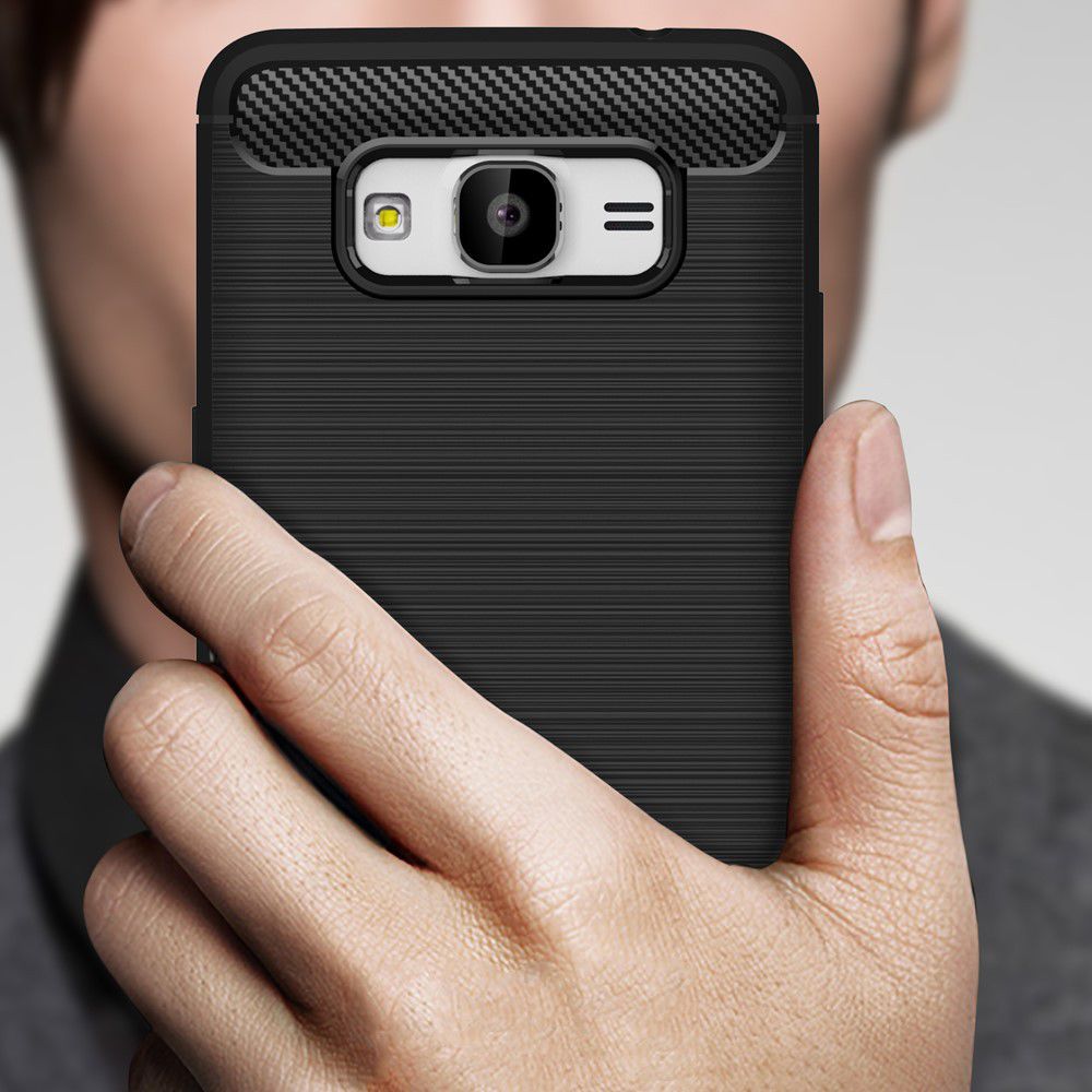 Samsung Galaxy Grand Prime Geborsteld TPU Hoesje Zwart afbeelding 9