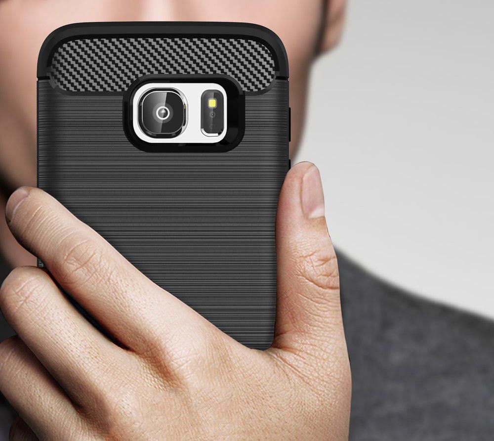 Samsung Galaxy S7 Geborsteld Hoesje Grijs afbeelding 3