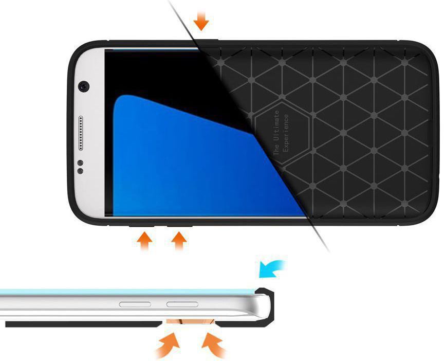 Samsung Galaxy S7 Geborsteld Hoesje Grijs afbeelding 8