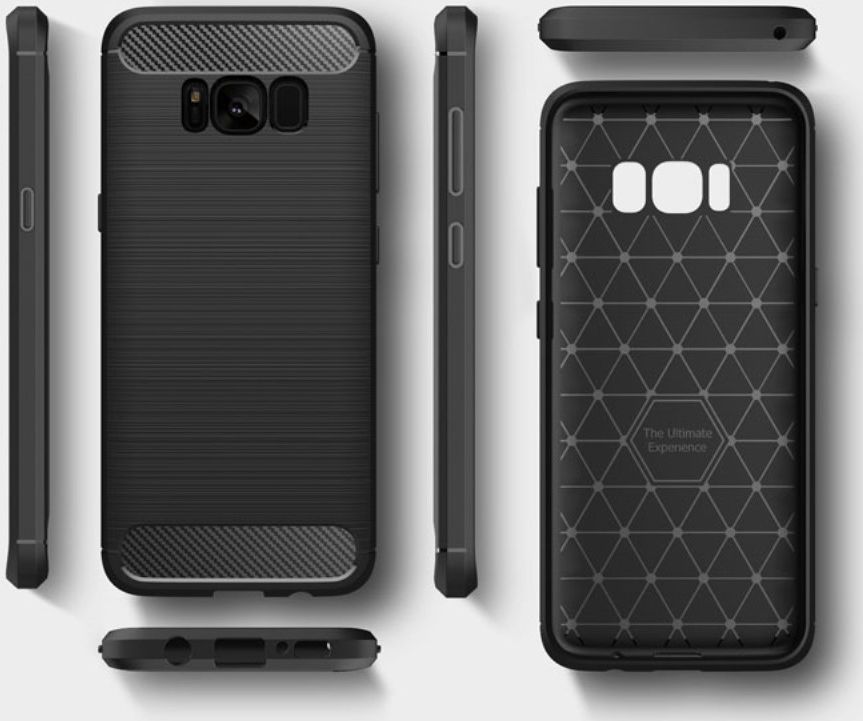 Samsung Galaxy S8 Geborsteld TPU Hoesje Grijs afbeelding 5
