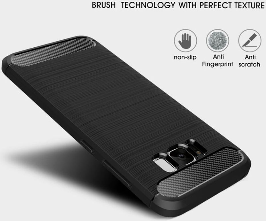Samsung Galaxy S8 Geborsteld TPU Hoesje Grijs afbeelding 6