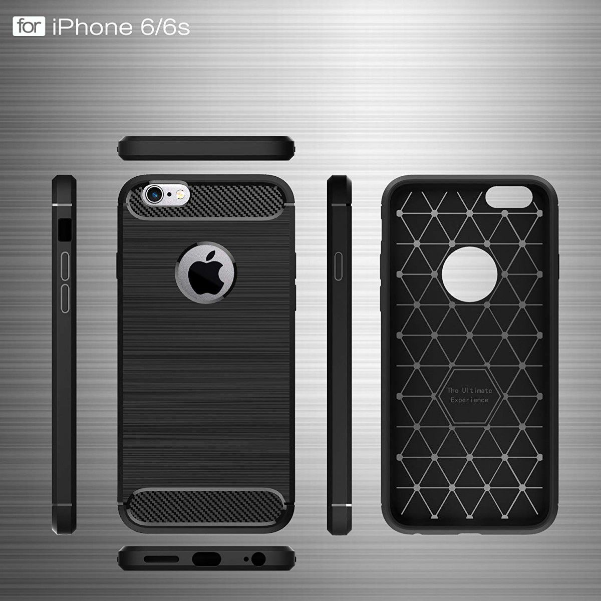 Apple iPhone 6S Plus Geborsteld TPU Hoesje Rood afbeelding 5