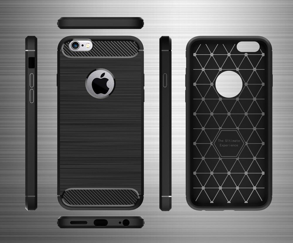 Apple iPhone 6(S) Geborsteld TPU Hoesje Rood afbeelding 4