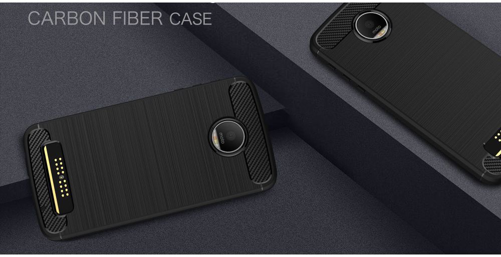 Motorola Moto Z Play Geborsteld TPU Hoesje Zwart afbeelding 12