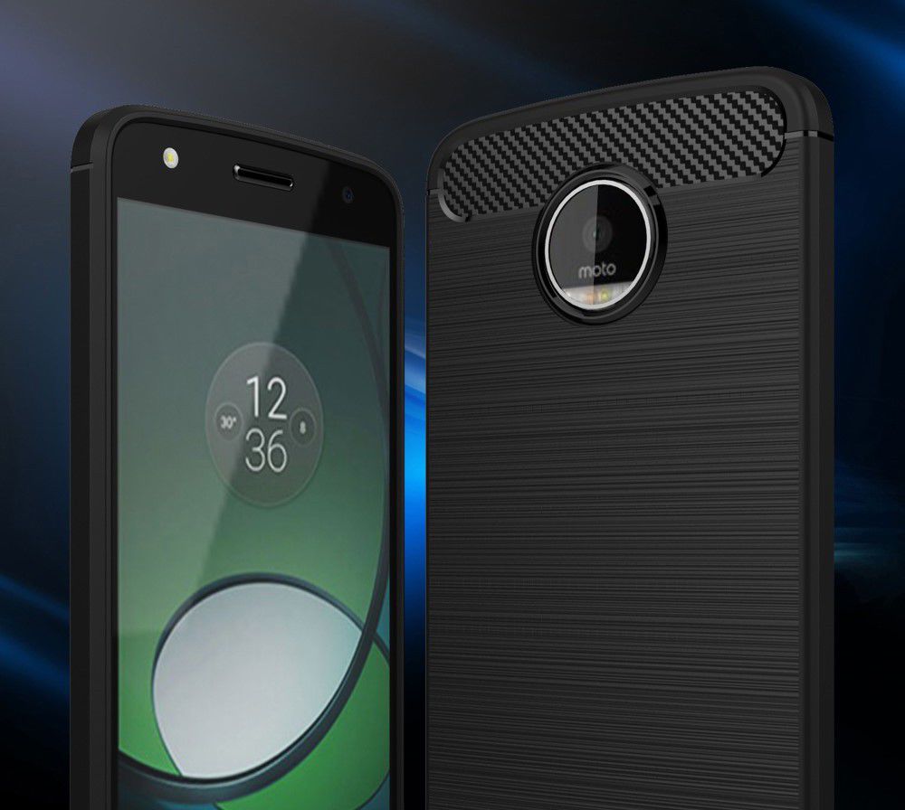 Motorola Moto Z Play Geborsteld TPU Hoesje Zwart afbeelding 6