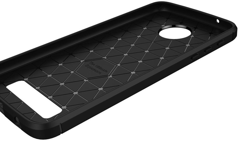 Motorola Moto Z Play Geborsteld TPU Hoesje Zwart afbeelding 9