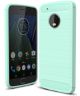 Motorola Moto G5 Plus Geborsteld TPU Hoesje Groen