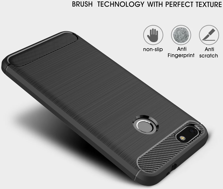 Huawei Y6 Pro (2017) Geborsteld TPU Hoesje Zwart afbeelding 8
