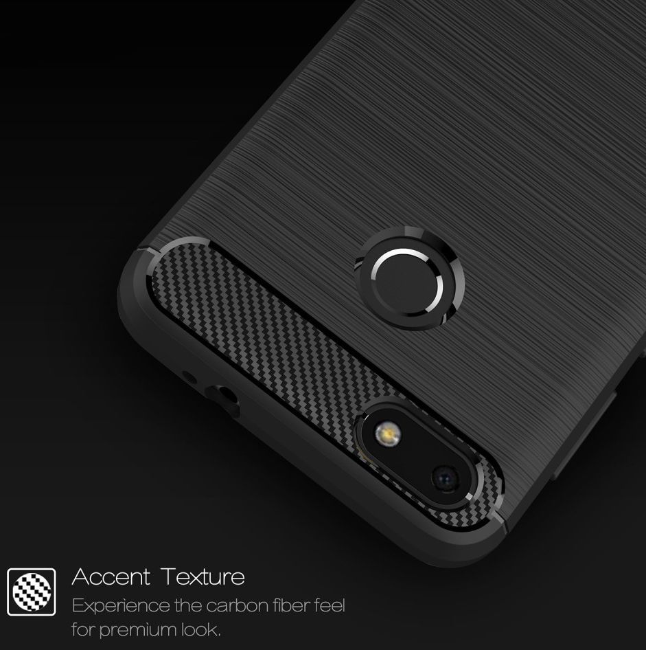 Huawei Y6 Pro (2017) Geborsteld TPU Hoesje Zwart afbeelding 9