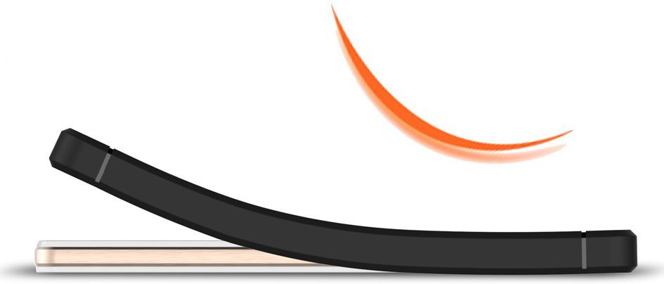 Huawei P8 Lite Geborsteld TPU Hoesje Zwart afbeelding 4