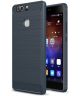 Huawei P9 Plus Geborsteld TPU Hoesje Blauw