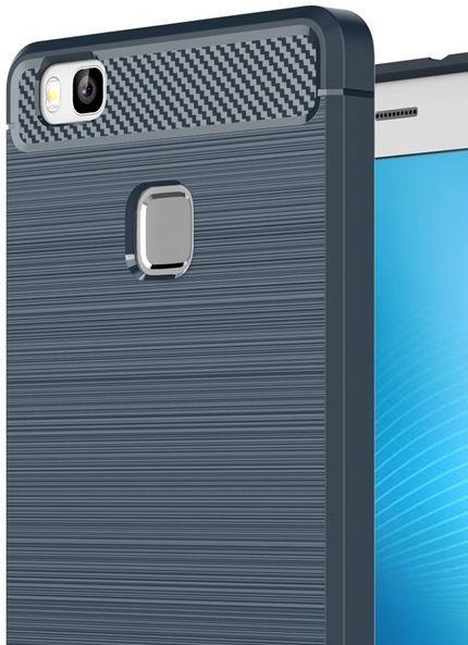 Huawei P9 Lite Geborsteld TPU Hoesje Blauw afbeelding 2