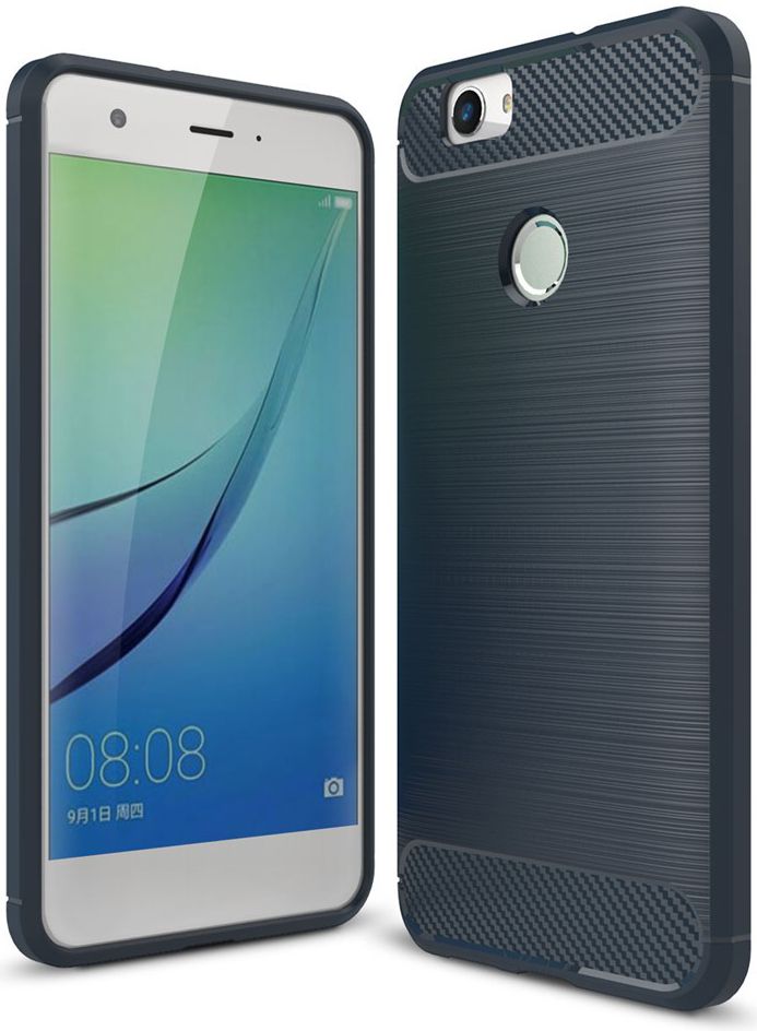 Huawei Nova Geborsteld TPU Hoesje Blauw afbeelding 1