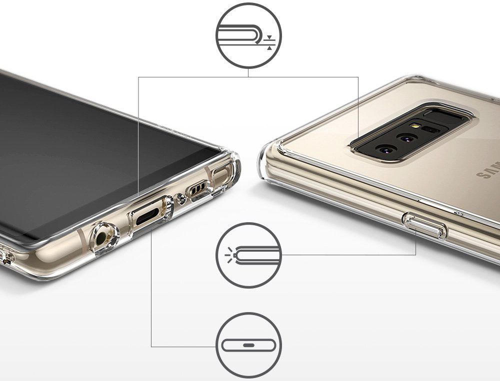 Ringke Fusion Hoesje Samsung Galaxy Note 8 Transparant afbeelding 6