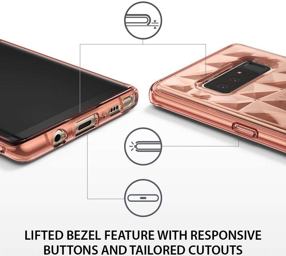 Ringke Air Prism Samsung Galaxy Note 8 Hoesje Rose Gold afbeelding 4