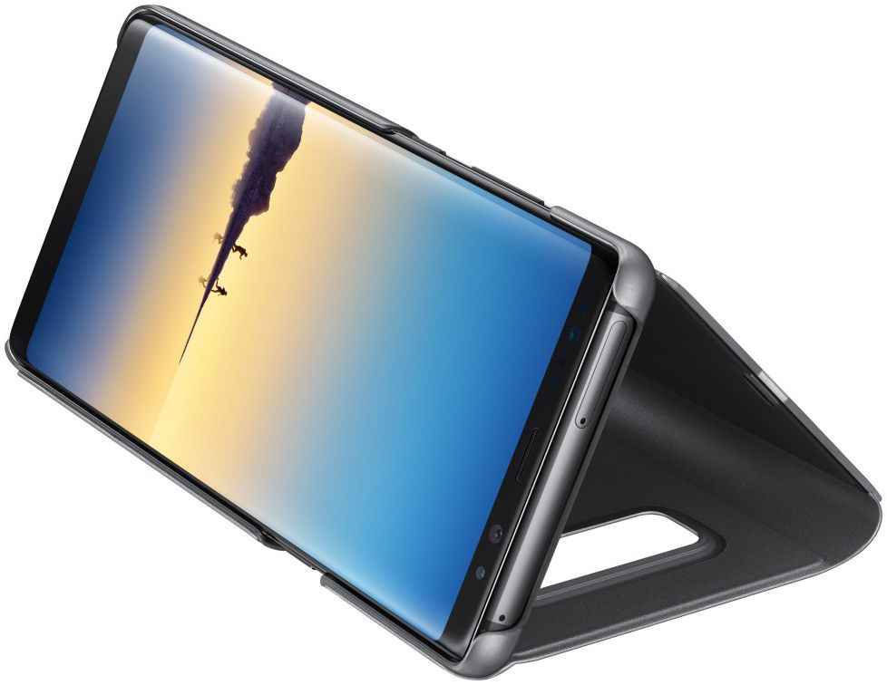 Samsung Galaxy Note 8 Clear View Stand Cover Case Zwart afbeelding 2