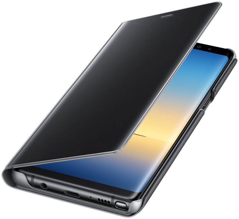 Samsung Galaxy Note 8 Clear View Stand Cover Case Zwart afbeelding 5