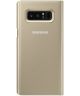 Samsung Galaxy Note 8 Clear View Stand Cover Case Goud