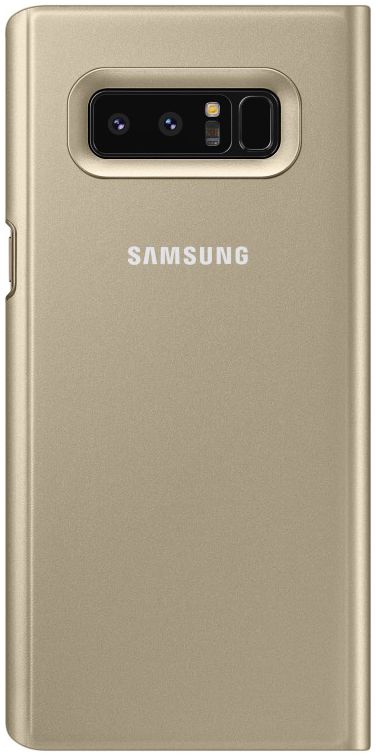 Samsung Galaxy Note 8 Clear View Stand Cover Case Goud afbeelding 3