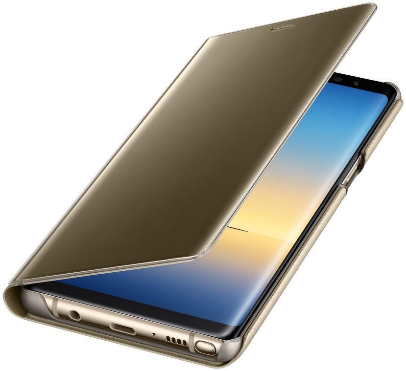 Samsung Galaxy Note 8 Clear View Stand Cover Case Goud afbeelding 5