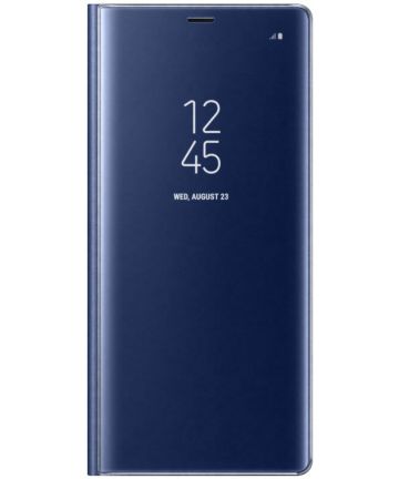 Samsung Galaxy Note 8 Clear View Stand Cover Case Blauw Hoesjes