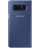 Samsung Galaxy Note 8 Clear View Stand Cover Case Blauw