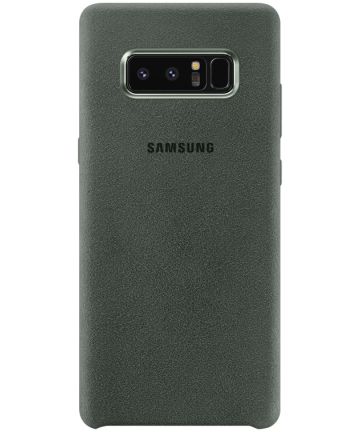 Samsung Galaxy Note 8 Alcantara Cover Khaki Hoesjes