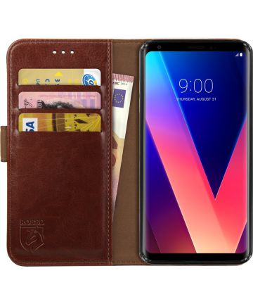 Rosso Element LG V30 / V30S Hoesje Book Cover Bruin Hoesjes