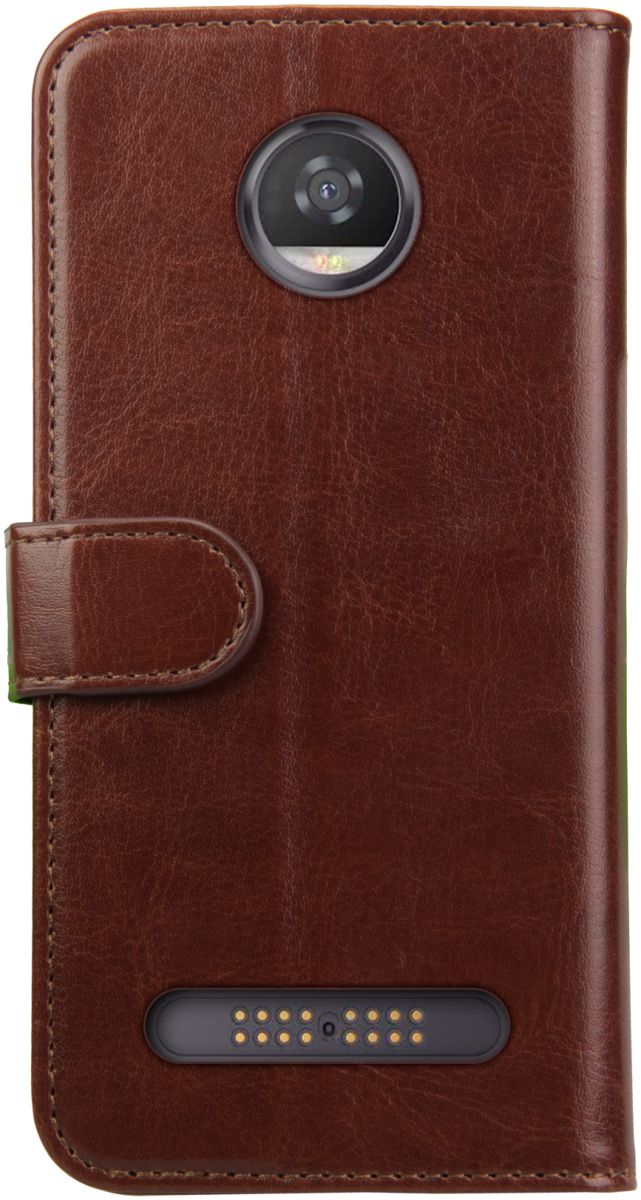 Rosso Element Motorola Moto Z2 Play Hoesje Book Cover Bruin afbeelding 4
